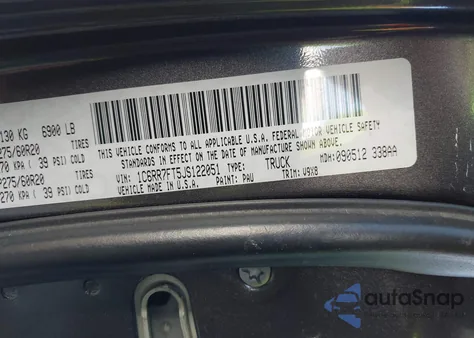 2018 Ram 1500 Express 4X4 6'4 Box from USA, damaged, VIN 1C6RR7FT5JS122051